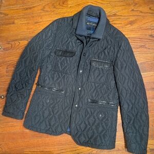 Etro Black Quilted Military Jacket